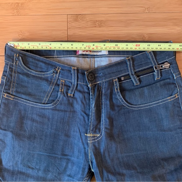 Levi's 504 Straight Mens Size 29 x 32 Zipper Waist Pocket Denim Jeans Low Rise - Picture 16 of 16